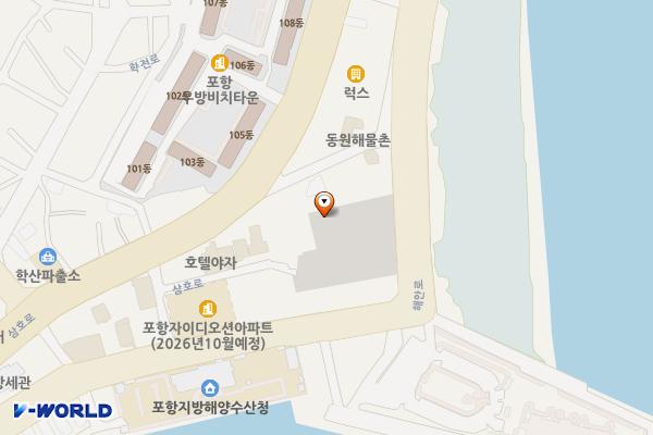 항구동 공영주차장 위치 지도 — 경상북도 포항시 북구 항구동 17-11