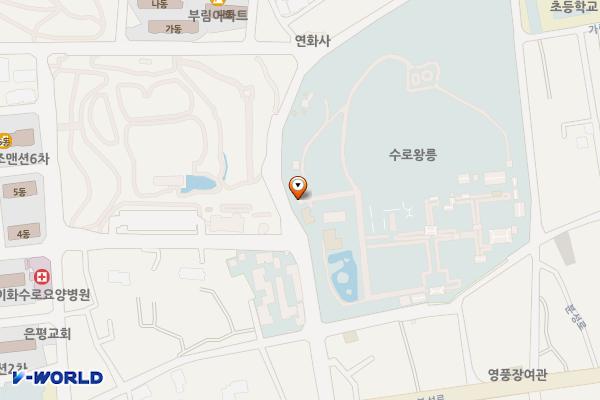 수로왕릉 공중화장실(서편) 위치 지도 — 경상남도 김해시 왕릉길 26(서상동)