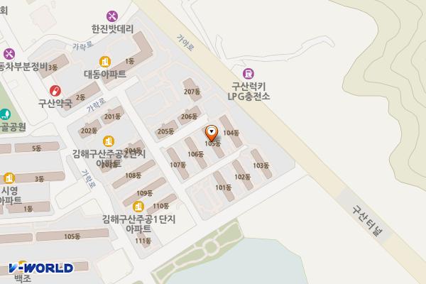 김해시구산사회복지관 화장실 위치 지도 — 경상남도 김해시 가락로 222 (구산동)