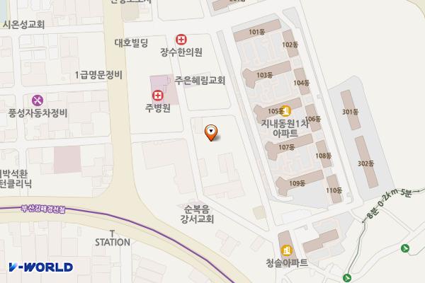 동부건강생활지원센터 화장실 위치 지도 — 경상남도 김해시 분성로727번길 8-35 (지내동)