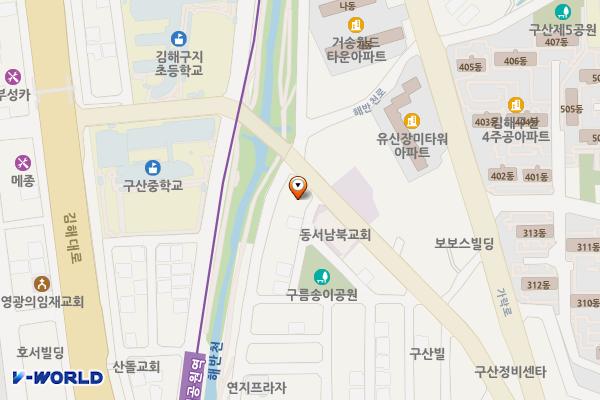 김해구산동우체국 위치 지도 — 경상남도 김해시 구산로39번길 33
