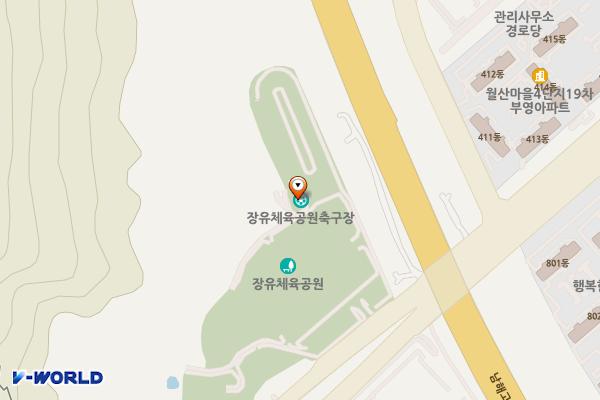 장유체육공원 인라인스케이트장 화장실 위치 지도 — 경상남도 김해시 대청로 345