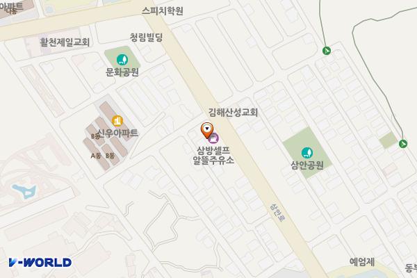 화영삼방셀프주유소 위치 지도 — 경상남도 김해시 삼안로 151 (삼방동)