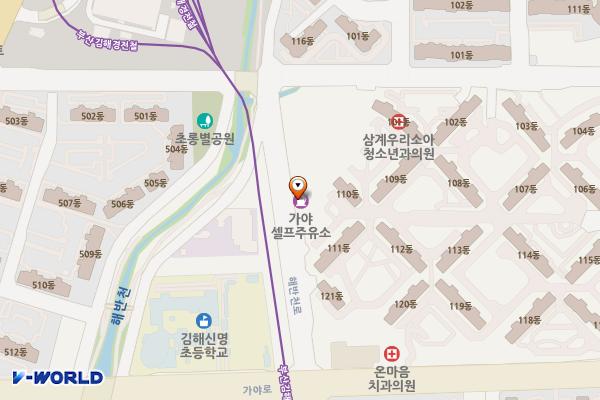 가야셀프주유소 위치 지도 — 경상남도 김해시 해반천로 268 (삼계동)