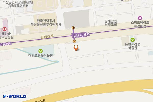 시청 제2청사 화장실 위치 지도 — 경상남도 김해시 김해대로 2402 (부원동)