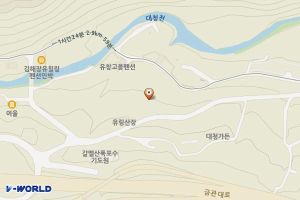 대밭골(천하장사) 공중화장실 위치 지도 — 경상남도 김해시 대청동 산112-15