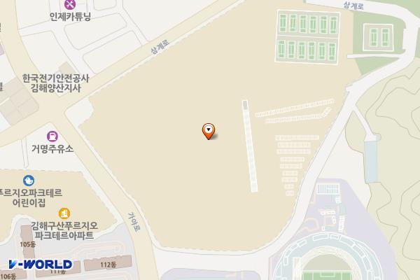 김해종합운동장 주차빌딩 위치 지도 — 경상남도 김해시 가야로 243, 주차빌딩 (구산동)