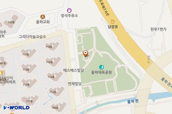 율하체육관 화장실 위치 지도 — 경상남도 김해시 율하2로 258 (관동동)