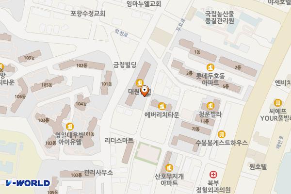 두호동 노상4 위치 지도 — 경상북도 포항시 북구 삼호로217번길19