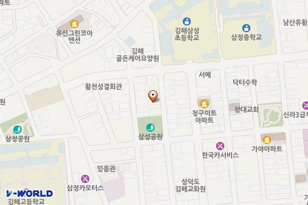 삼성공원 위치 지도 — 경상남도 김해시 인제로39번길 48-13 (삼정동, 송학빌라)