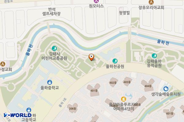 율하천공원 위치 지도 — 경상남도 김해시 율하1로 49 (율하동)