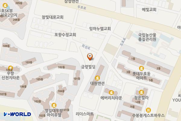 두호동 노상2 위치 지도 — 경상북도 포항시 북구 학전로67
