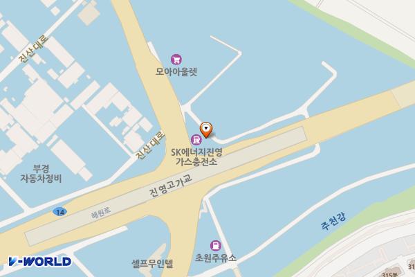 진영가스충전소 위치 지도 — 경상남도 김해시 진영읍 진산대로 108