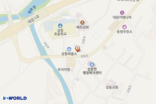 김해상동우체국 위치 지도 — 경상남도 김해시 상동면 상동로 557