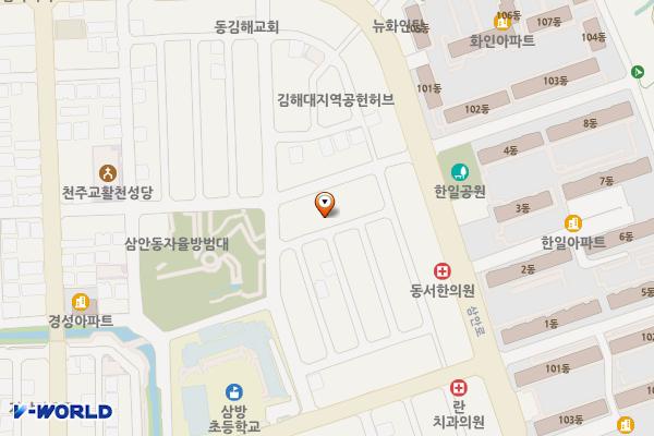 삼방시장상인회 위치 지도 — 경상남도 김해시 삼안로255번안길 6-12