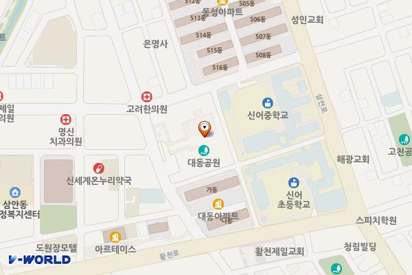 칠암도서관 화장실 위치 지도 — 경상남도 김해시 활천로285번길 14 (삼방동)