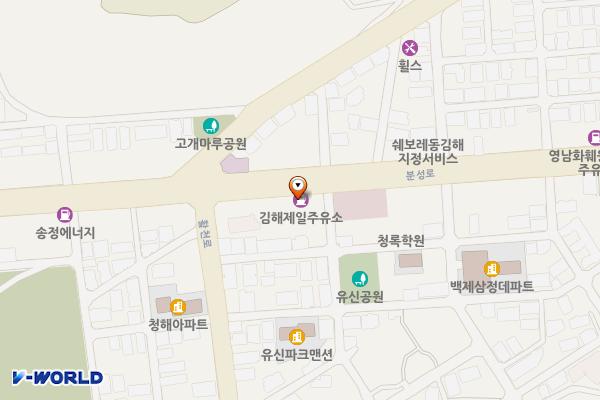 김해제일주유소 위치 지도 — 경상남도 김해시 분성로 440 (삼정동)