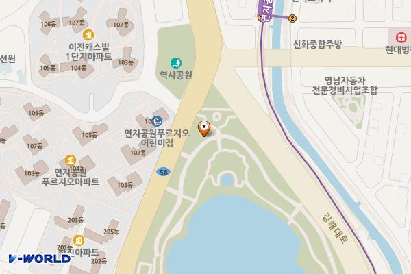 연지공원(북) 위치 지도 — 경상남도 김해시 내동 118-2