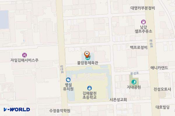 불암동체육관 화장실 위치 지도 — 경상남도 김해시 삼안로 36-19 (지내동)