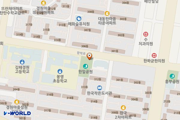 봉명공원 위치 지도 — 경상남도 김해시 함박로 88 (외동)