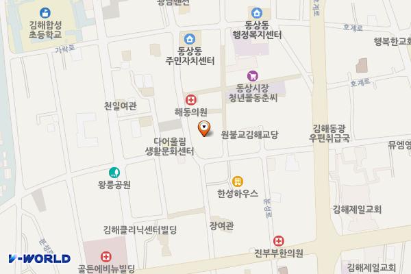 동상동 전통시장 장터 화장실 위치 지도 — 경상남도 김해시 구지로180번길 36