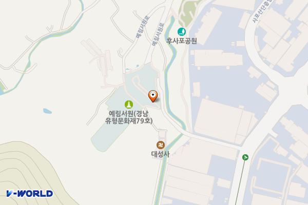 예림서원 위치 지도 — 경상남도 밀양시 부북면 후사포리 169