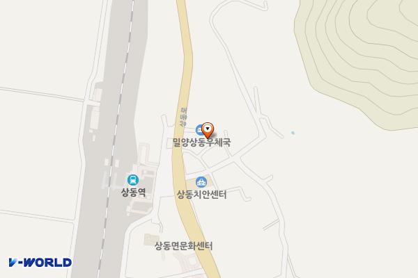 상동우체국 위치 지도 — 경상남도 밀양시 상동면 상동로 596-1