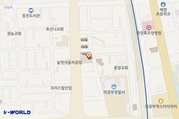 의정부동 제5공영(라과디아3지구) 위치 지도 — 경기도 의정부시 의정부동 240-262