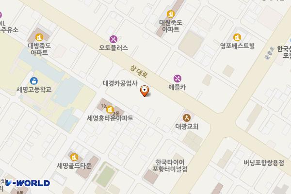 죽도동 노상18 위치 지도 — 경상북도 포항시 북구 상대로38