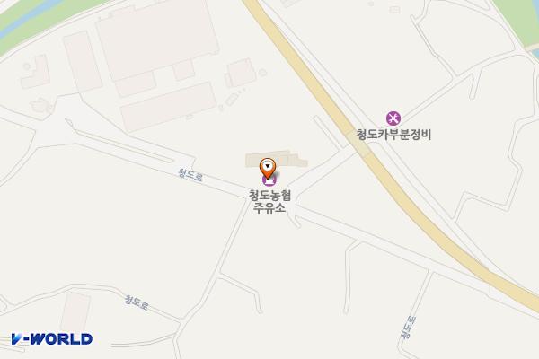 청도농협주유소 화장실 위치 지도 — 경상남도 밀양시 청도면 청도로 157