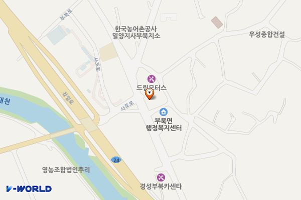 부북농협 위치 지도 — 경상남도 밀양시 부북로 30
