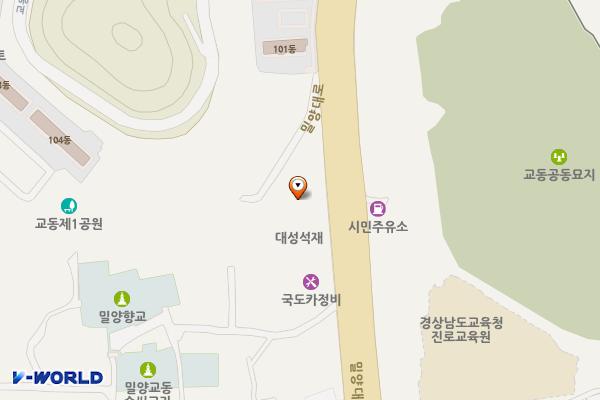 범북고개주유소 위치 지도 — 경상남도 밀양시 밀양대로 2167