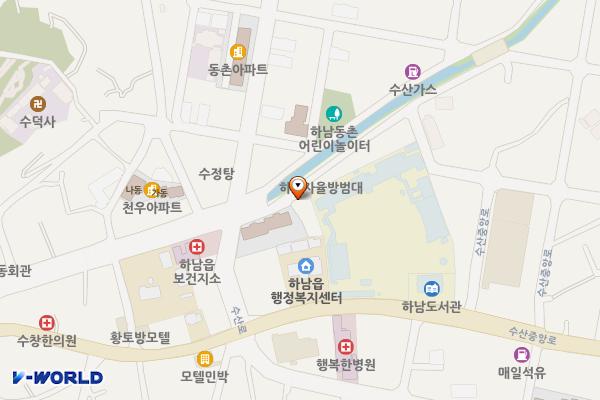 하남도서관 위치 지도 — 경상남도 밀양시 하남읍 수산로 31-8