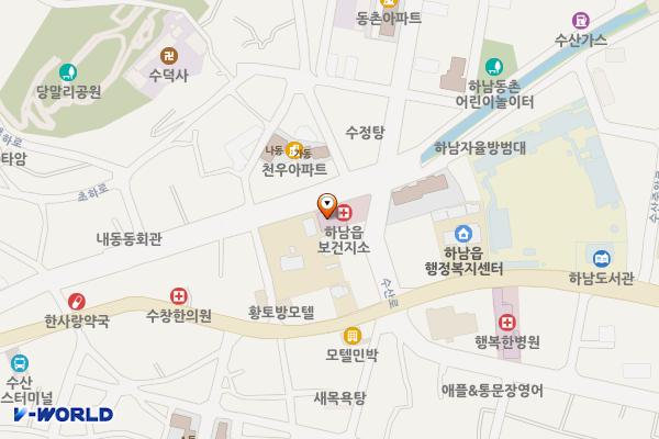 하남읍보건지소 위치 지도 — 경상남도 밀양시 하남읍 수산로 34