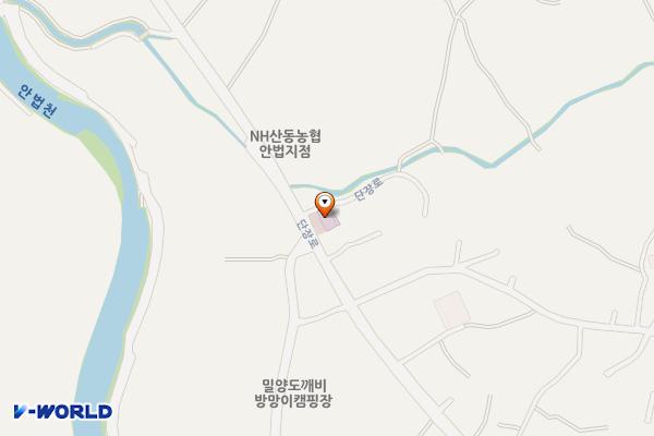 안법보건진료소 위치 지도 — 경상남도 밀양시 단장면 단장로 1074
