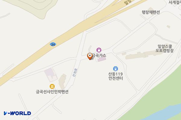 산외우체국 위치 지도 — 경상남도 밀양시 산외면 산외로 702-1