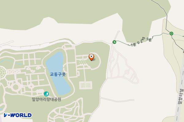 충혼탑 위치 지도 — 경상남도 밀양시 밀양대공원로 116