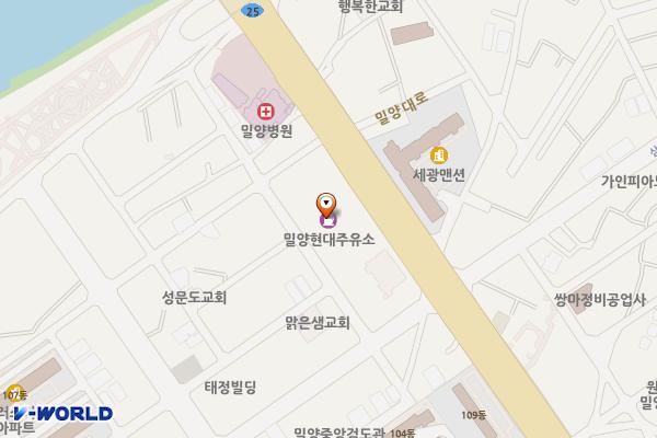 밀양현대주유소 / sk밀양주유소 위치 지도 — 경상남도 밀양시 밀양대로 1811