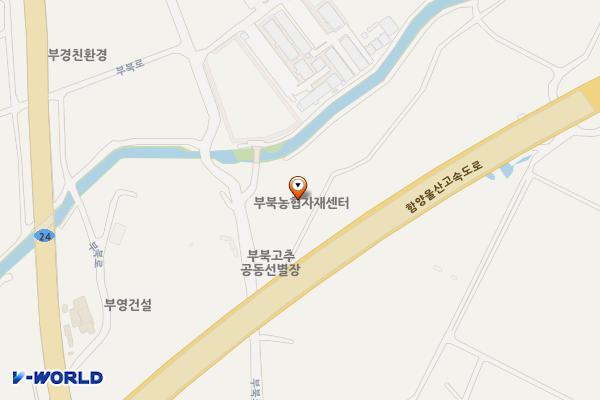부북농협자재센터 위치 지도 — 경상남도 밀양시 부북로 102