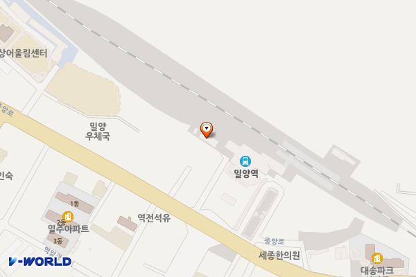 밀양역 위치 지도 — 경상남도 밀양시 중앙로 62