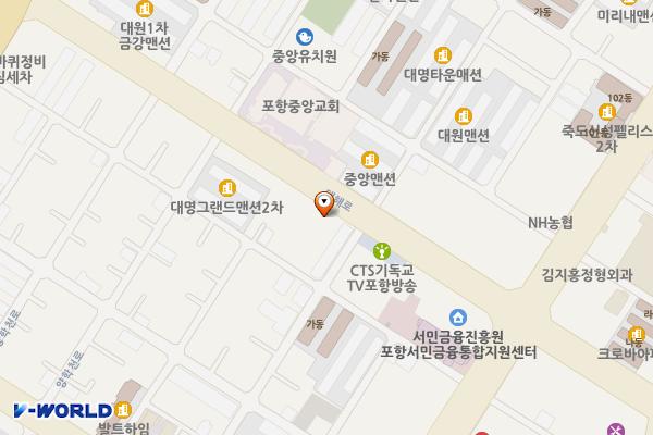 죽도동 노상6 위치 지도 — 경상북도 포항시 북구 대해로34