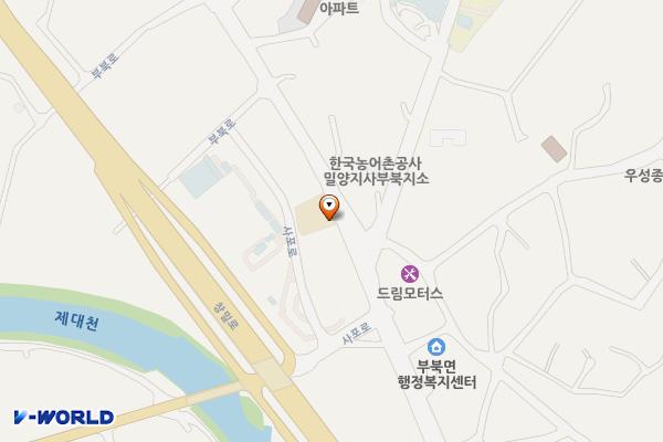 부북파출소 위치 지도 — 경상남도 밀양시 부북로 43