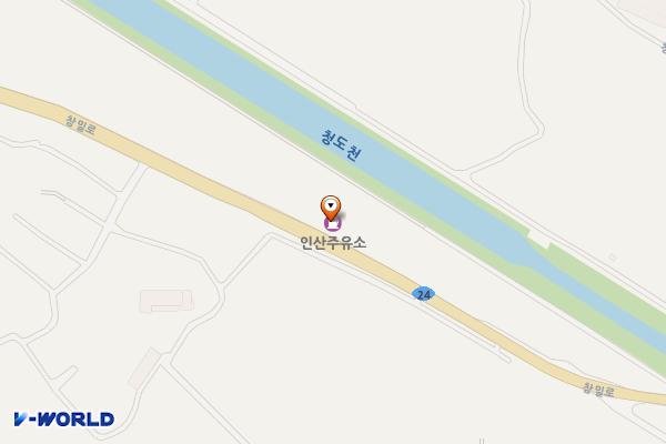 인산주유소 화장실 위치 지도 — 경상남도 밀양시 청도면 창밀로 2281