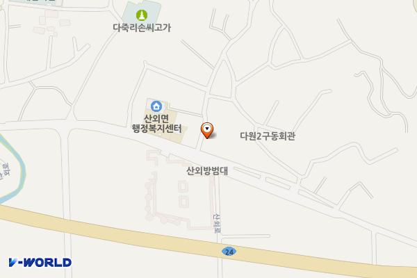산동농협주유소 위치 지도 — 경상남도 밀양시 산외면 산외로 435