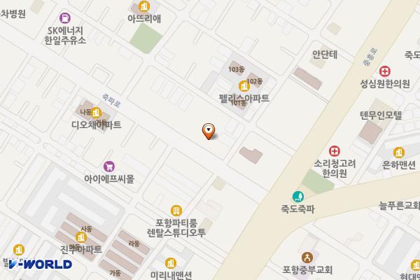 죽도동 노상3 위치 지도 — 경상북도 포항시 북구 죽파로37-1