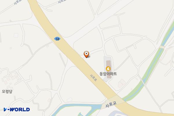사포농협협동조합 위치 지도 — 경상남도 밀양시 사포로 158