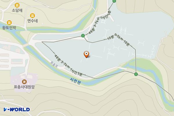 표충사주차장 위치 지도 — 경상남도 밀양시 단장면 표충로 1338