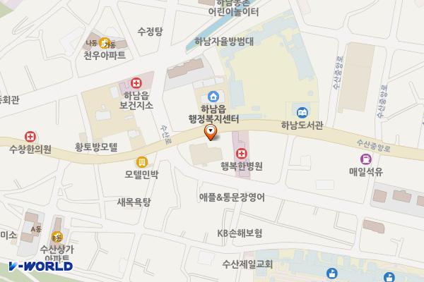 하남우체국 위치 지도 — 경상남도 밀양시 하남읍 수산중앙로 52