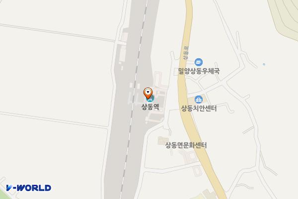상동역 위치 지도 — 경상남도 밀양시 상동면 금산7길 4