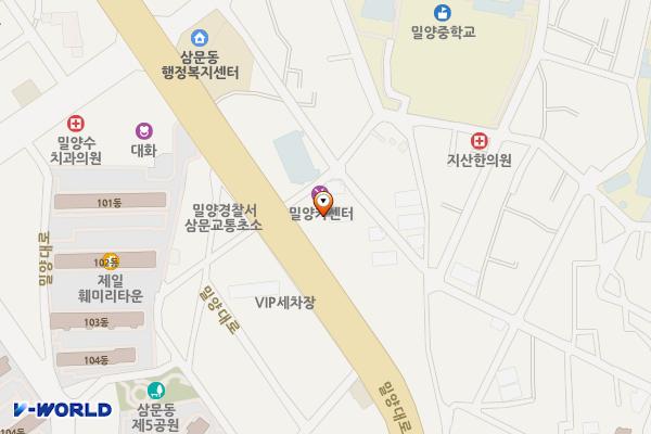 주식회사 셀 / 삼성주유소 위치 지도 — 경상남도 밀양시 밀양대로 1744